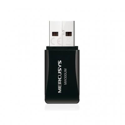 Adaptador USB Mercusys MW300UM Wireless, velocidad 300 Mbit/s
