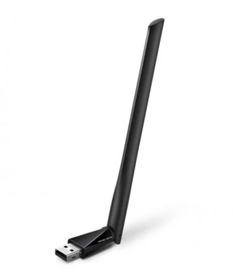 Adaptador de Red Inalambrico MU6H Mercusys AC650 Doble Banda, USB, 5dBi, 5GHz/2.4GHz, Negro