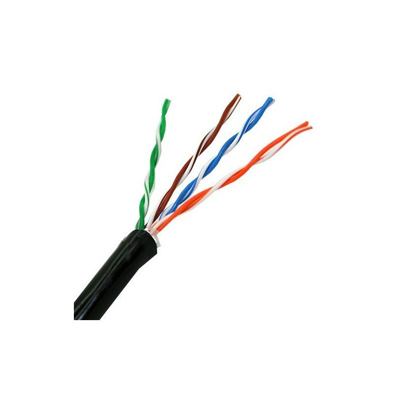 Wam bobina cable utp cat5e 100% cobre ngro 305m ext (ca...