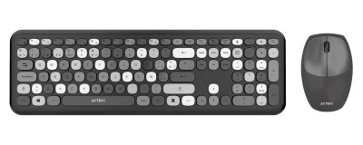Kit Teclado y Mouse Acteck Creator Chic Colors MK475 Inalambrico, USB, Negro