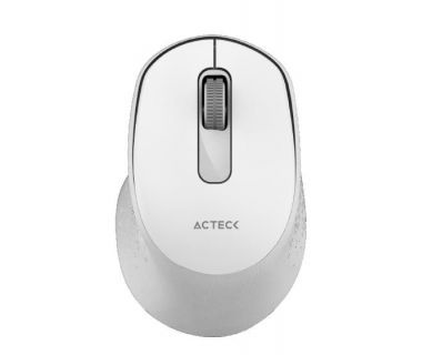 Mouse acteck inalambrico 2.4 ghz optimize ergo mi470 / diseño ergonomico de 1600 dpi s 2 botones + 1xbat aa incluida blanco advanced series
