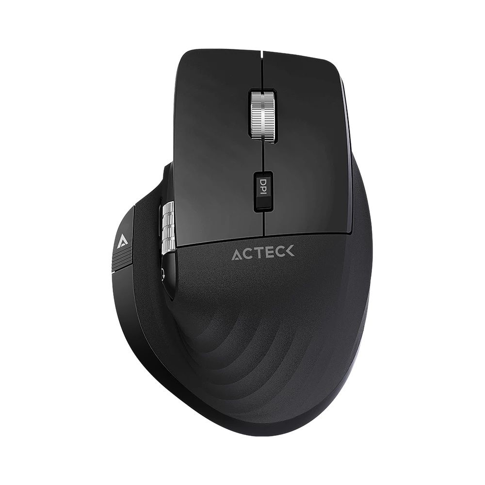 Mouse Acteck Virtuos Pro MI780 Ergonomico, Inalambrico, bluetooth/USB-C, 8 Botones, Negro