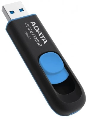 Memoria usb ADATA DashDrive UV128, 128GB, Usb 3.1, Color Negro/Azul