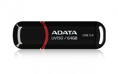 Memoria usb ADATA 64GB DashDrive UV150, 3.0, Factor de forma Tapa, Color Negro