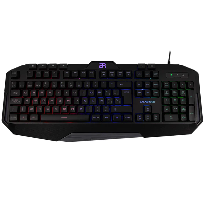Teclado gamer balam rush gunfire usb 3 colores led negr...