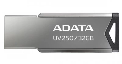 Memoria Usb Adata UV250 32Gb, Metalica, Color Plata