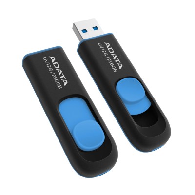 Memoria USB ADATA UV128 256GB USB tipo A, Color Negro/Azul