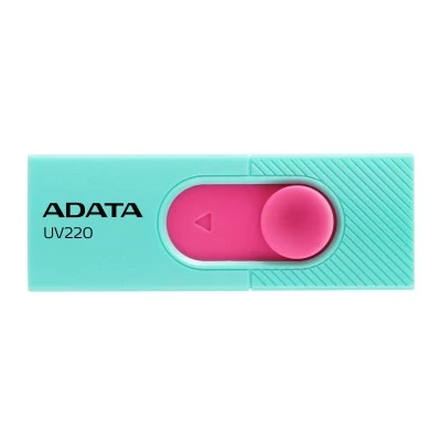 Memoria Usb Adata UV220, 32Gb, Retractil, Color turquesa/Rosa
