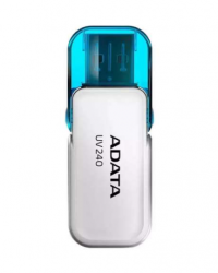 Memoria USB ADATA UV240 64 GB, USB tipo A, 2.0, Color Azul, Blanco