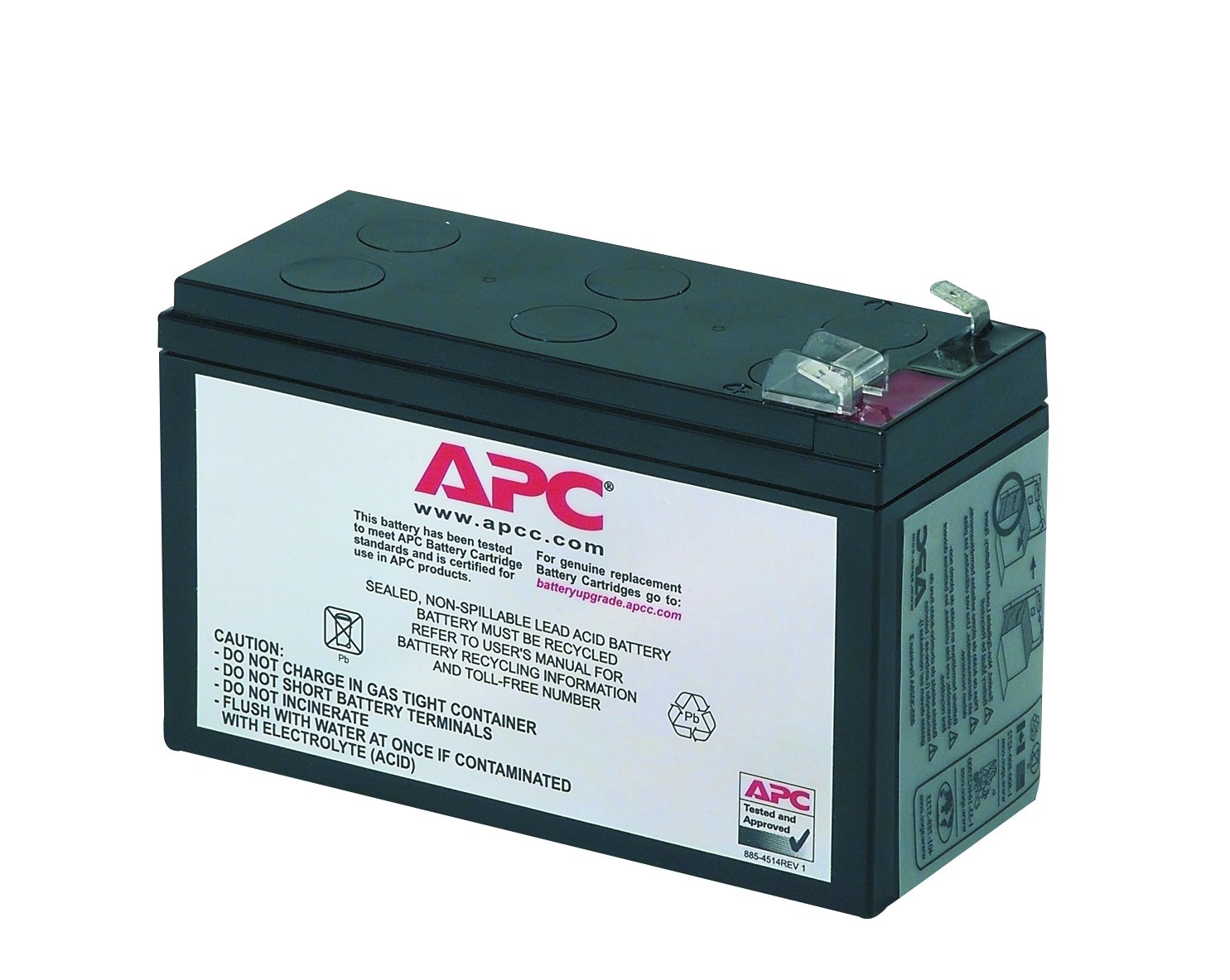Apc replacement battery cartridge #17 - batería de ups - 1 x baterías - Ácido de plomo - negro - para p/n: be850g2, be850g2-cp, be850g2-fr, be850g2-it, be850g2-sp, bvn900m1, bvn950m2