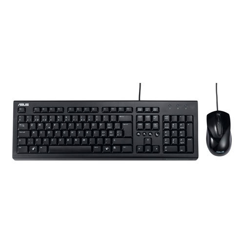 Kit de Teclado y Mouse ASUS U2000, Alámbrico, USB, Negro (Español)