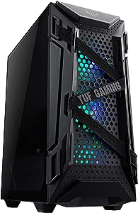 Gabinete asus gt301/blk/argb fan atx/m-atx/m-itx aura s...