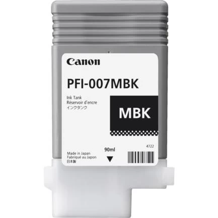 Tanque de tinta Canon PFI-007MBK, Negro Mate