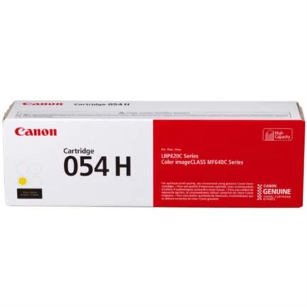Cartucho tóner Canon Cartridge 054H Amarillo, Modelo: 3025C001AA.