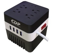 Regulador CDP con Supresor de Picos AVR 604, 300W, 600VA, 4 Contactos, 4x USB