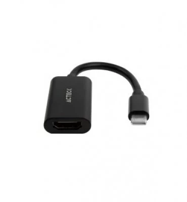 Adaptador Acteck USB-C a HDMI, 4k a 30 Hz, 10cm, Negro