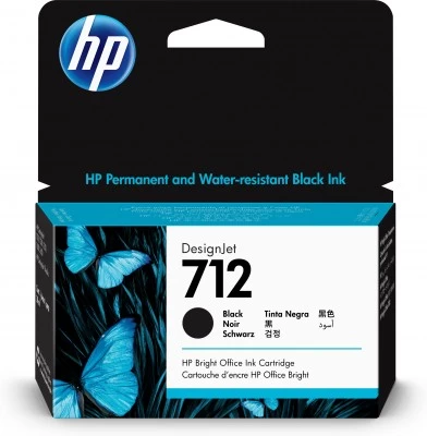 Cartucho HP 712 Negro Original, 38ml, 3ED70A