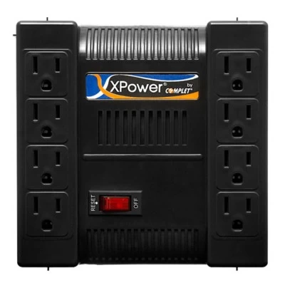 Regulador COMPLET XPOWER 650W, 1300VA, Supresor de Picos, 8 contactos