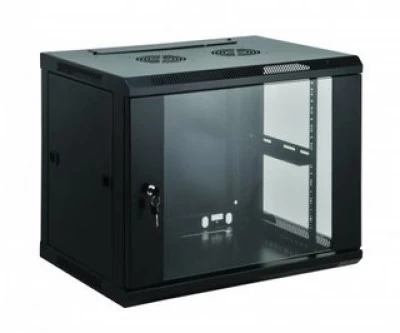 Gabinete Intellinet para Pared 19Pulg, 6U, hasta 60Kg, (711715) Negro