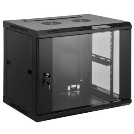 Gabinete intellinet mural 19" ensamblado 9u color negro