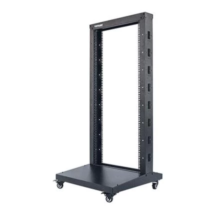 Rack intellinet de dos postes 19" 26u estándar desarmado flactpack color negro