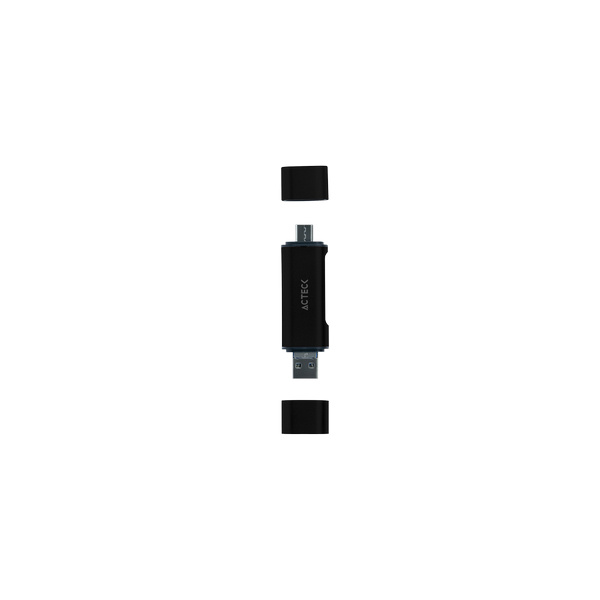 Lector de Memorias Acteck, MicroSD, SD, USB-A, USB-C, Negro