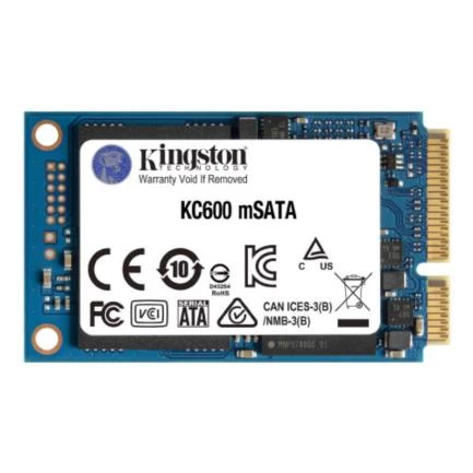 Unidad de estado sólido ssd kingston kc600 512gb msata3 nand 3d tlc