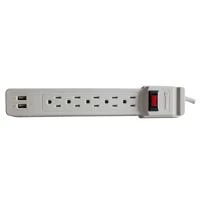 Koblenz Supresor de Picos SS-550 USB, 5x NEMA 5–15R, 2x USB, 550 Joules, Gris