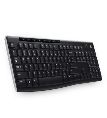 Teclado Multimedia Inalambrico Logitech K270 Espanol, Nano Receptor Usb2.0, Negro