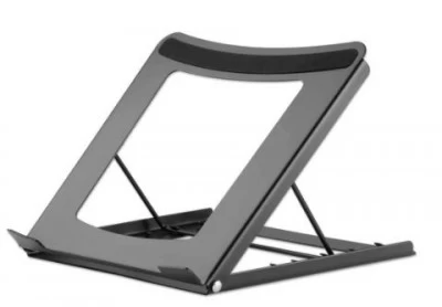 Soporte Para Laptop Manhattan ajustable para laptops y tabletas, Negro, Acero, 25.4 cm (10"), 39.6 cm (15.6"), 5 kg