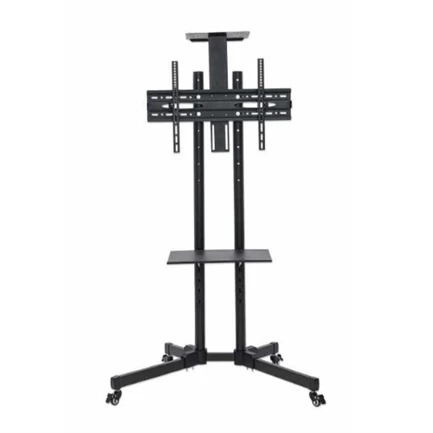 Soporte tv manhattan carrito multimedia económico para 32" a 65" hasta 55 kg color negro