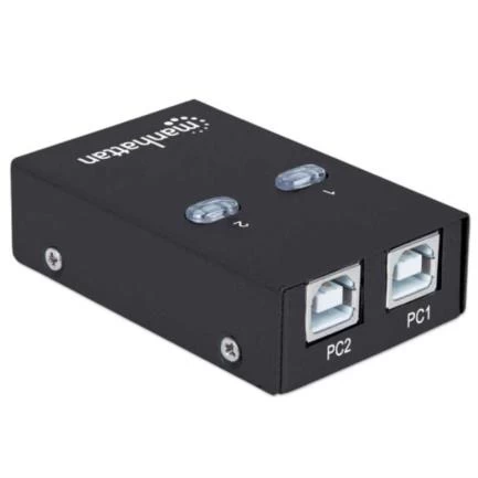 Switch manhattan usb 2.0 a a 2pts usb-b automatico 1620...