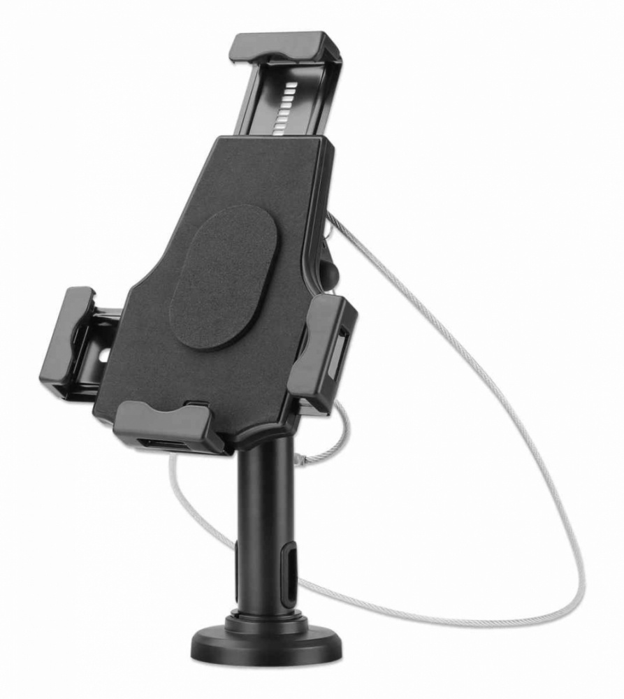 Soporte Para Tablet Manhattan, 7.9 Hasta 10.5 Pulgadas, Con Cerradura Escritorio y De Montaje en Pared, Negro
