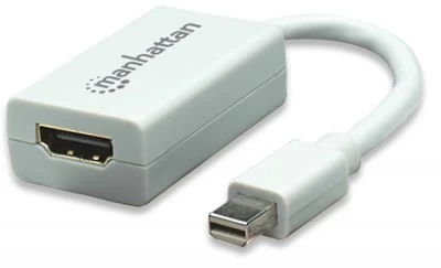 Cable adaptador Manhattan HDMI hembra/Mini-DisplayPort macho, color blanco