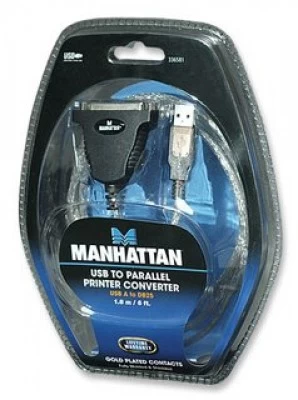 Convertidor usb a db25 - paralelo manhattan 336581