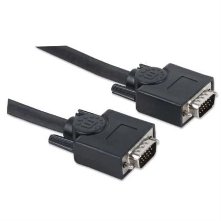 Cable manhattan para monitor svga hd15 m-m 20m color negro