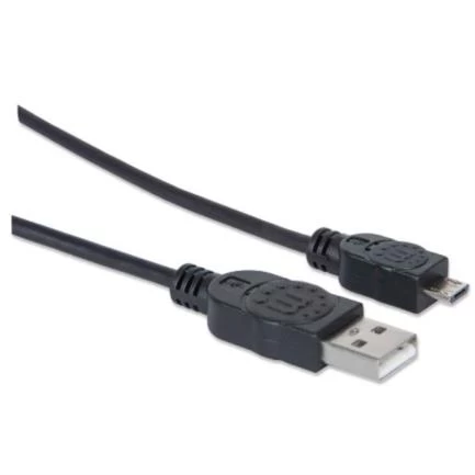 Cable manhattan usb-a micro usb-b 2.0 alta velocidad 1m color negro