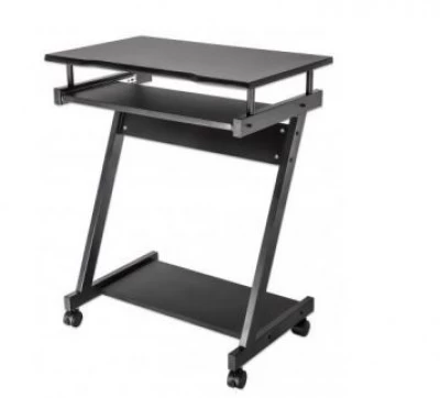 Escritorio Manhattan Forma Rectangular, Bandeja del Teclado, 590 x 370 mm, Metal, Color Negro