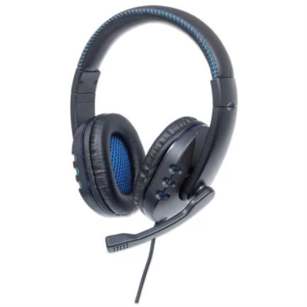 Audífonos manhattan gaming micrófono usb color negro
