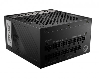 Fuente de Poder Modular, MSI MPG A1000G 80 plus Gold PCIE5, 1000W, ,20+4 pin ATX