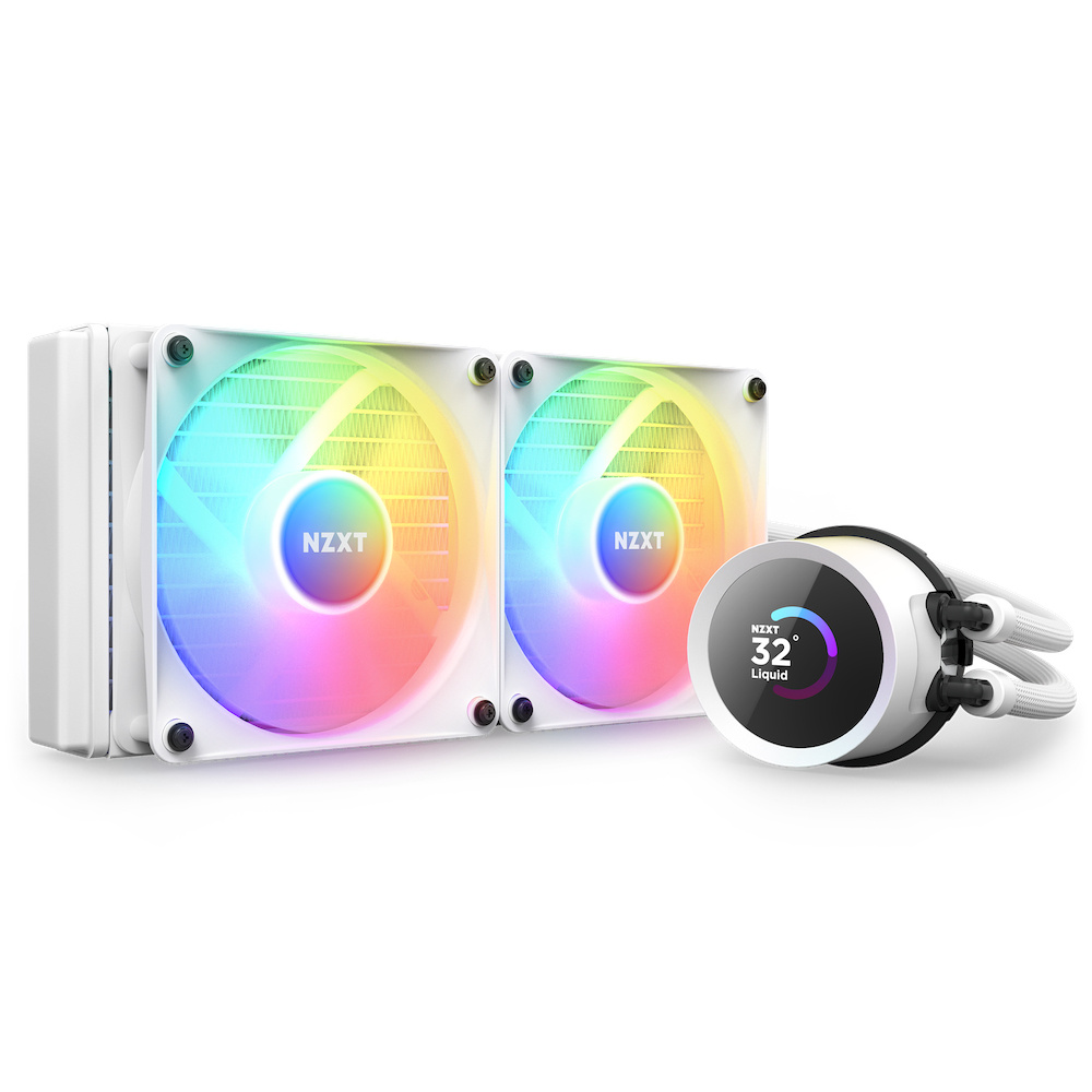 Enfriamiento Liquido NZXT Kraken 240 RGB, 240mm, Pantalla LCD, Intel/AMD, Blanco