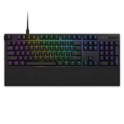 Teclado mecanico nzxt rgb switch red reposa muÑecas en...