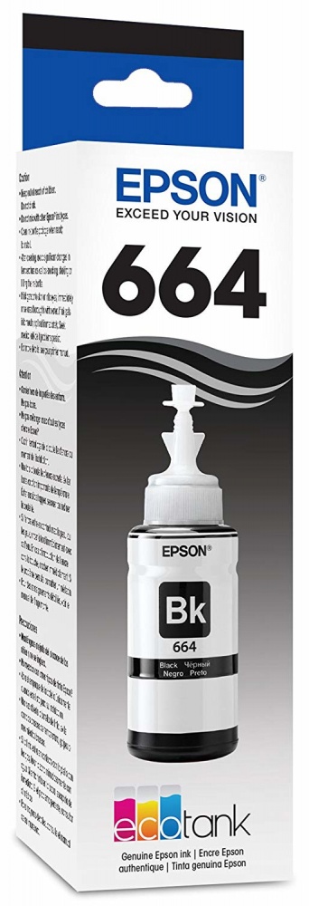Tanque de Tinta Epson 664 Negro, 70ml, 6.500 Páginas, T664120-AL