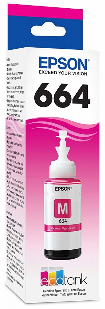 Tanque de Tinta Epson 664 Magenta, 70ml, 6.500 Páginas, T664320-AL