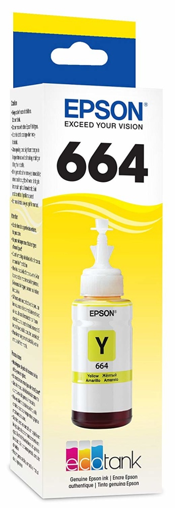 Tanque de Tinta Epson 664 Amarillo, 70ml, 6.500 Páginas, T664420-AL