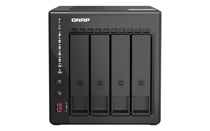 QNAP TS-453E NAS de 4 Bahías, Intel Celeron J6412 2.00GHz, SATA III, Negro ― No Incluye Disco Duro