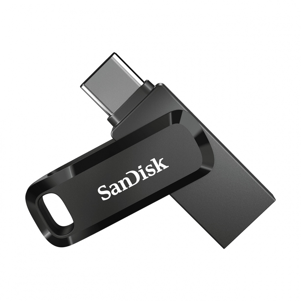 Memoria USB SanDisk Ultra Dual Drive Go, 256GB, USB C, Lectura 150MB/s, Negro/Plata