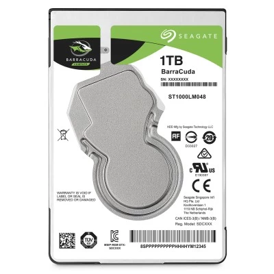 Disco Duro para Laptop Seagate Barracuda 2.5'', 1TB, SATA III, 5400RPM, 128MB Cache