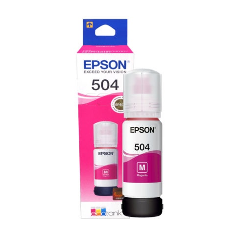 Tanque de Tinta Epson T504 Magenta, 70ml, 6.000 Páginas