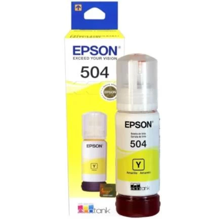 Tanque de Tinta Epson T504 Amarillo, 70ml
